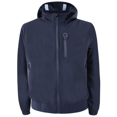 Yes Zee Blue Nylon Jackets & Coat