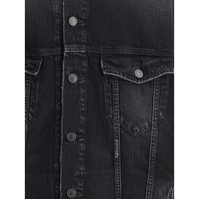 Balenciaga Black Cotton Denim Jacket