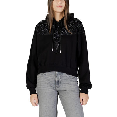 County of Milan Black Cotton Hoodie