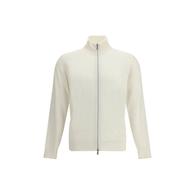 Brunello Cucinelli White Cashmere Cardigan