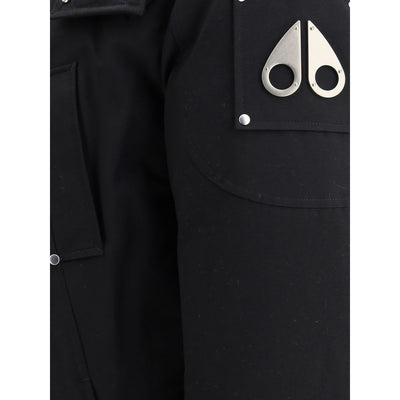 Moose Knuckles Black Cotton Parka
