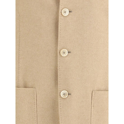 Brunello Cucinelli Beige Cashmere Coat