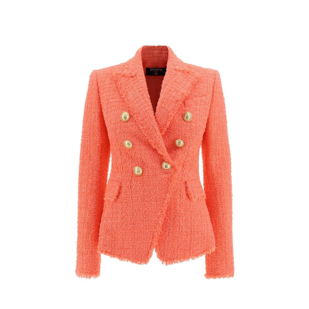 Balmain Oranje Katoenen Blazer