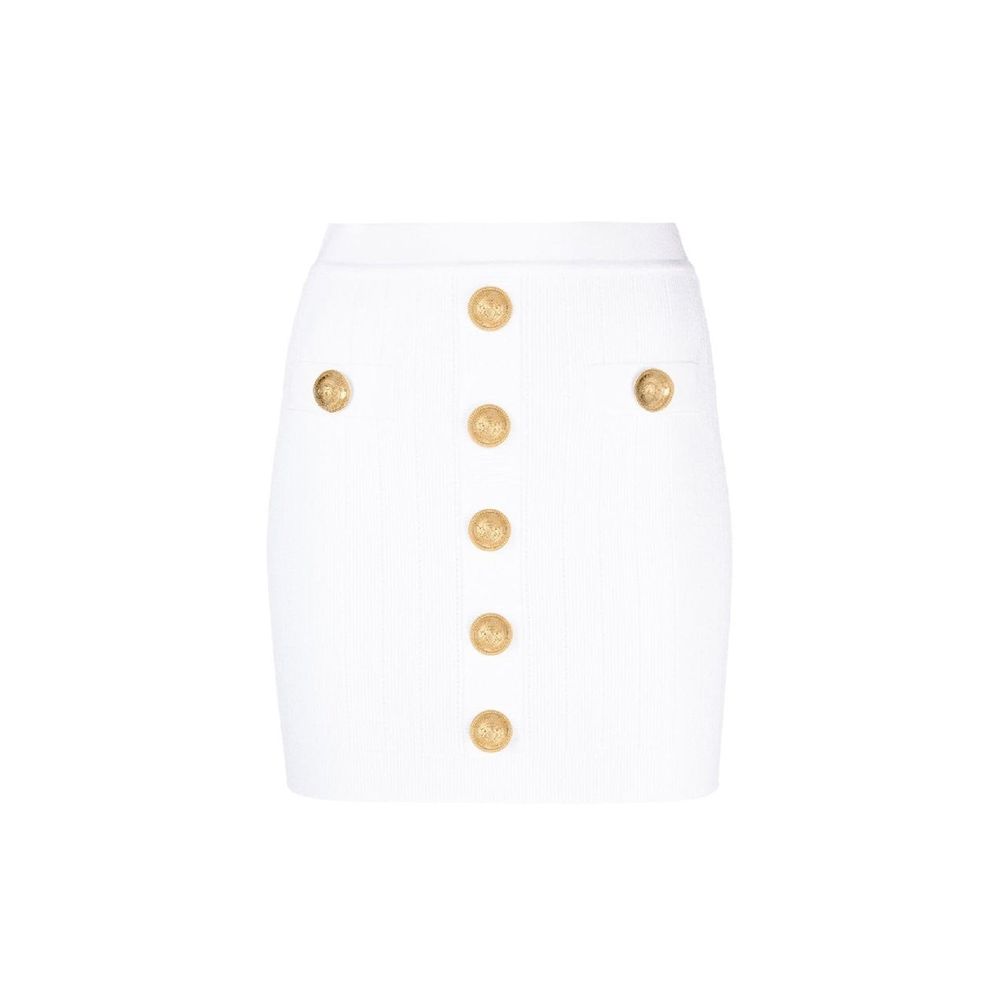 Balmain Witte Polyester Minirok