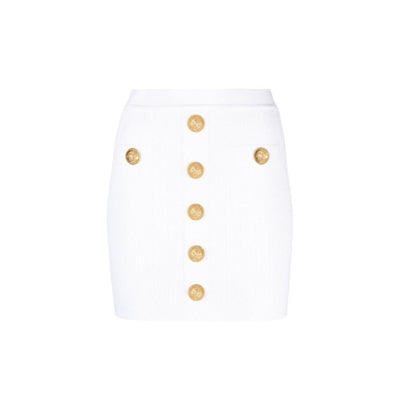 Balmain Witte Polyester Minirok