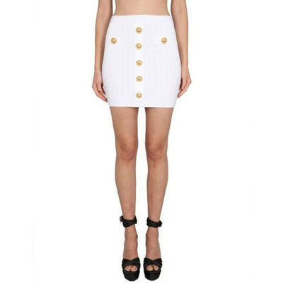 Balmain Witte Polyester Minirok