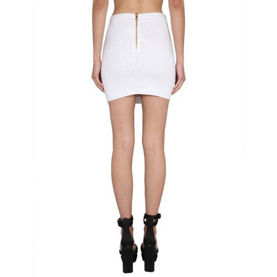 Balmain Witte Polyester Minirok