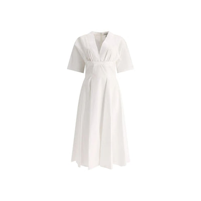 Alaïa White Cotton Casual Dress