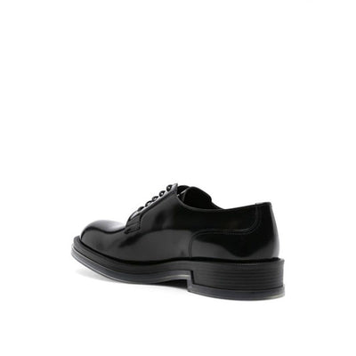 Alexander McQueen Black Calfskin Oxfords And Derbies