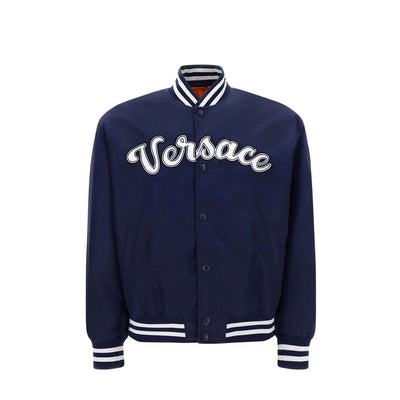 Versace Blue Nylon Bomber