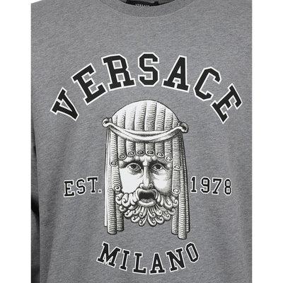 Versace Gray Cotton Sweatshirt