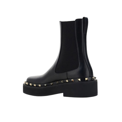 Valentino Garavani Black Calfskin Chelsea Boots