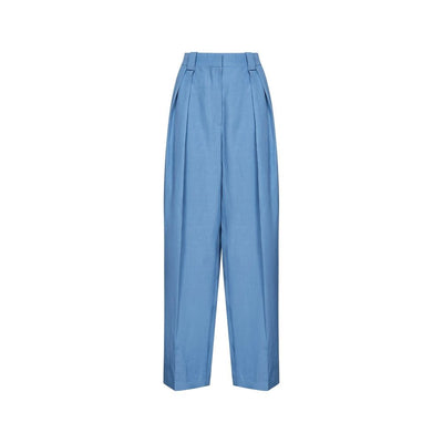 Stella McCartney Blue Linen Casual Pants