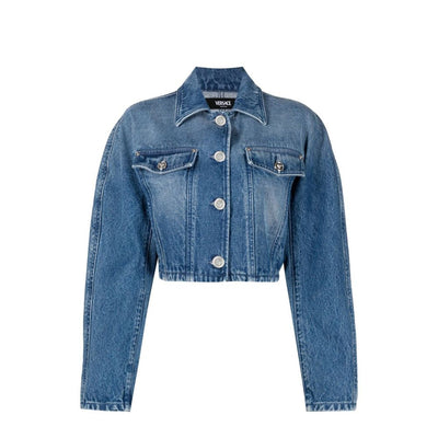 Versace Blue Cotton Denim Jacket
