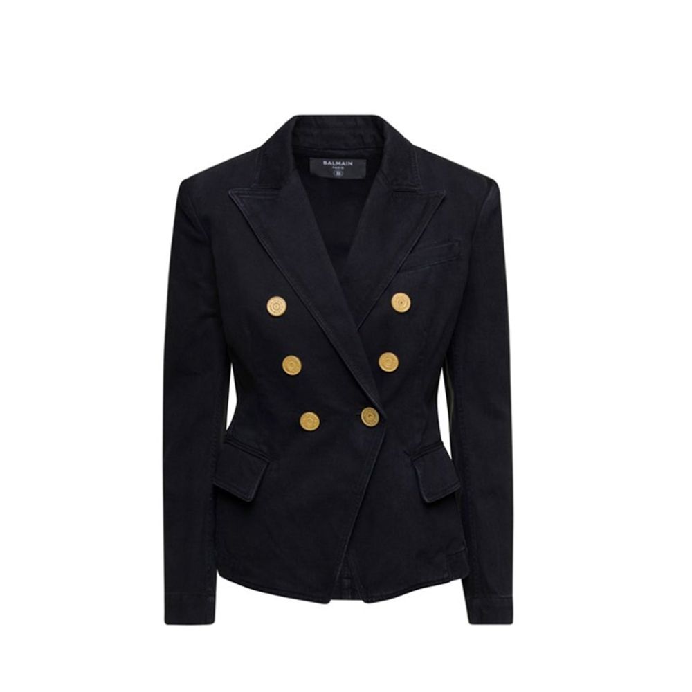 Balmain Zwarte Katoenen Blazer