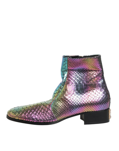 Dolce & Gabbana Multicolor Chelsea Short Ankle Boots Shoes