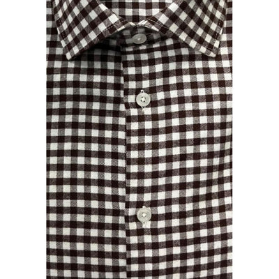 Baldinini Trend Brown Cotton Men's Shirt