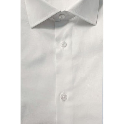 Baldinini Trend White Cotton Men's Shirt
