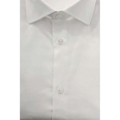 Baldinini Trend White Cotton Men Shirt