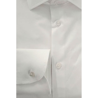 Baldinini Trend White Cotton Men Shirt