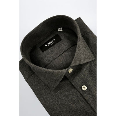 Baldinini Trend Gray Cotton Men Shirt