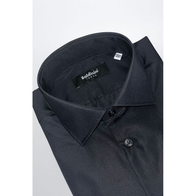 Baldinini Trend Black Cotton Men's Shirt