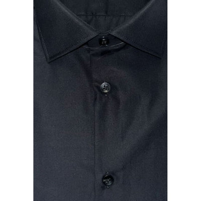 Baldinini Trend Black Cotton Men's Shirt