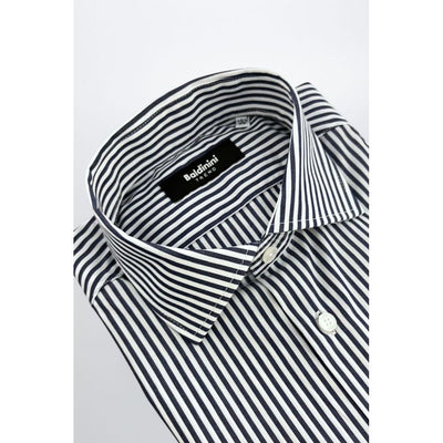 Baldinini Trend Blue Cotton Men Shirt
