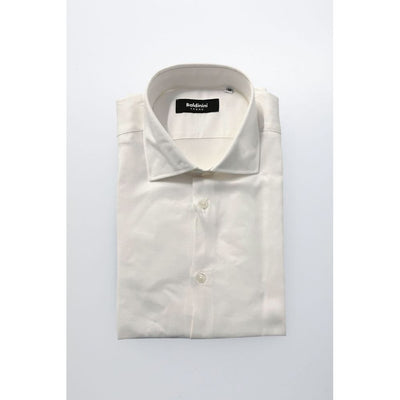 Baldinini Trend White Cotton Men Shirt