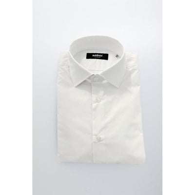 Baldinini Trend White Cotton Men Shirt