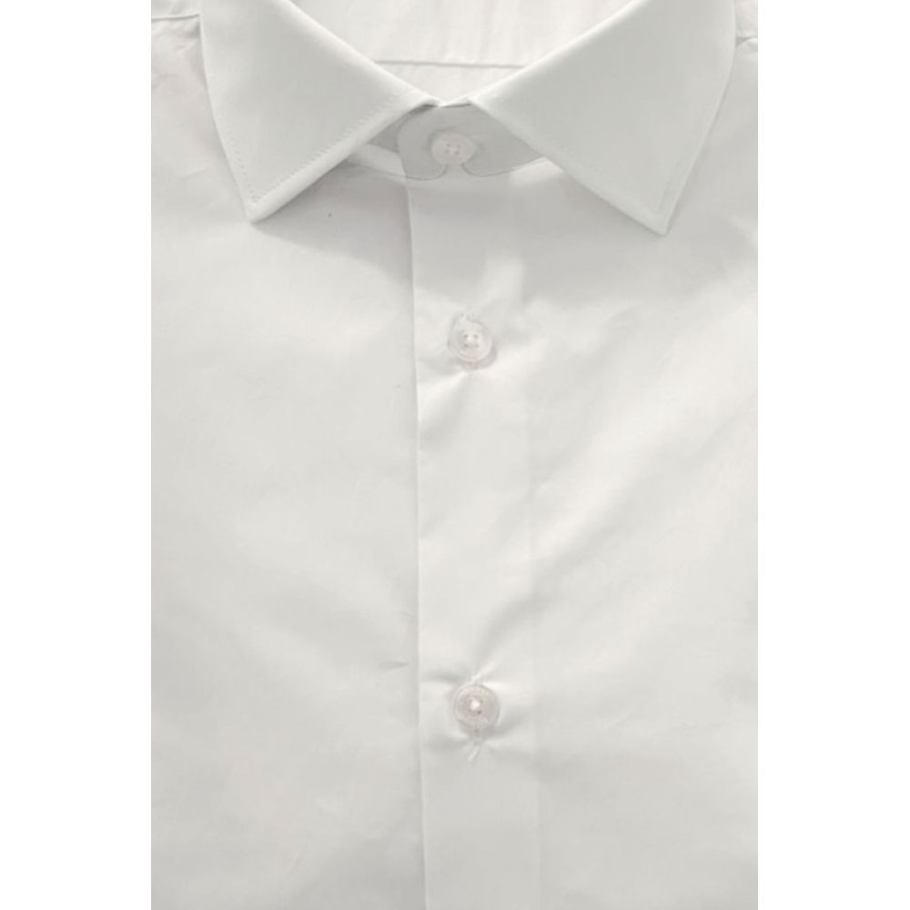 Baldinini Trend White Cotton Men Shirt