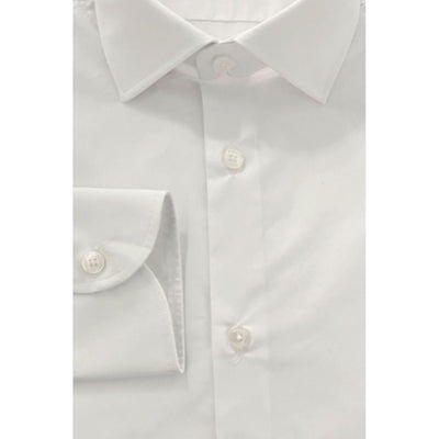 Baldinini Trend White Cotton Men Shirt