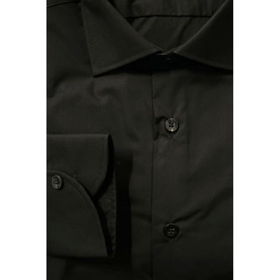Baldinini Trend Black Cotton Men Shirt