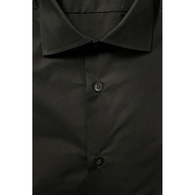 Baldinini Trend Black Cotton Men's Shirt