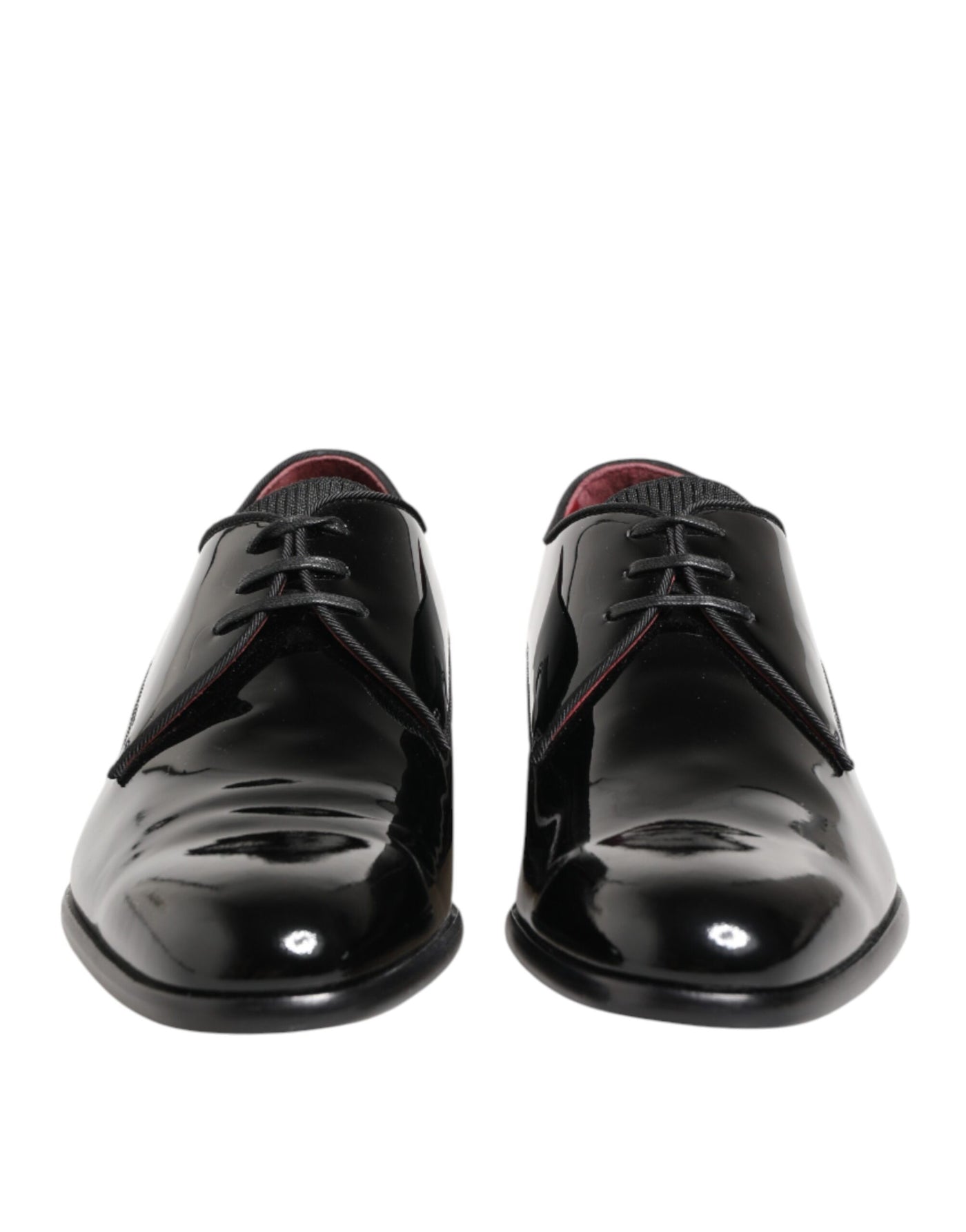 Dolce & Gabbana Black Calfskin Leather Derby Men Dress Shoes