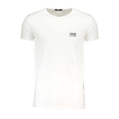 Cavalli Class White Cotton T-Shirt