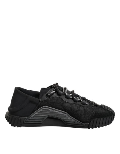 Dolce & Gabbana Black Logo Lace Low Top NS1 Sneakers Shoes