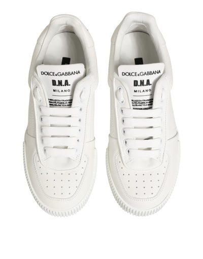 Dolce & Gabbana White Leather MIAMI Low Top Sneakers Shoes