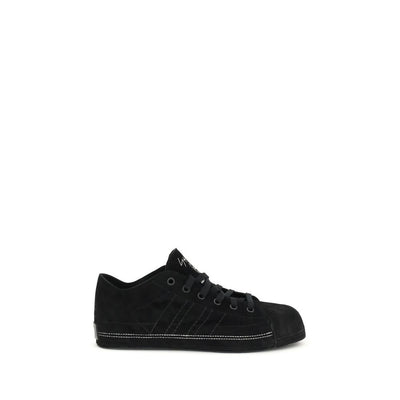 Y-3 Black Leather Low Top Sneakers