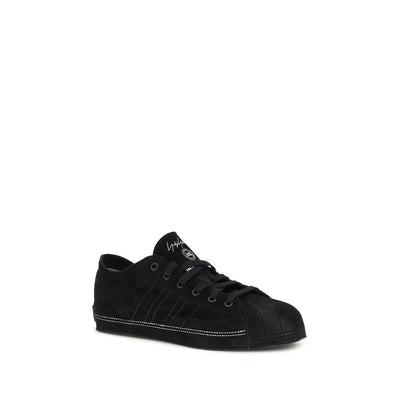 Y-3 Black Leather Low Top Sneakers