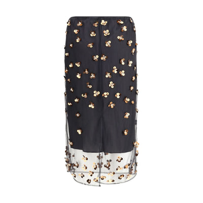 Forte_Forte Black Polyamide Long Skirt