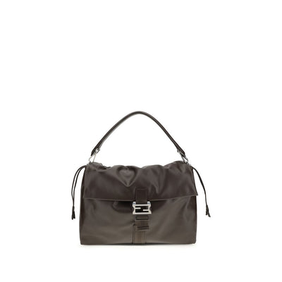 Fendi Brown Calf Leather Bos Taurus Shoulder Bag
