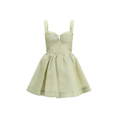 Zimmermann Green Linen Casual Dress