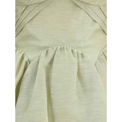 Zimmermann Green Linen Casual Dress