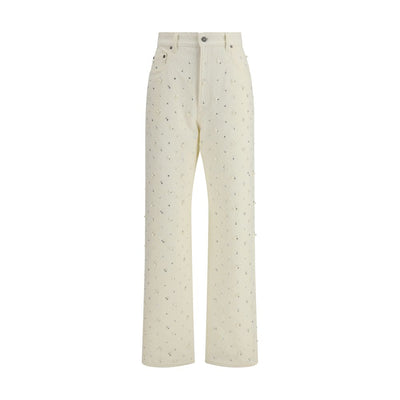 Golden Goose White Cotton Casual Pants