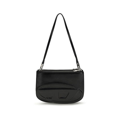 Diesel Black Calf Leather Bos Taurus Shoulder Bag