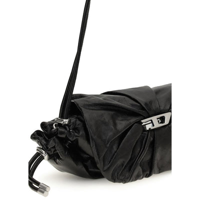 Diesel Black Calf Leather Bos Taurus Shoulder Bag