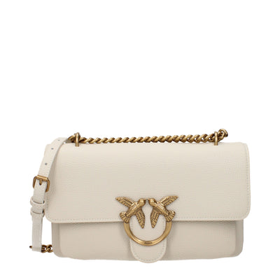 PINKO Beige Leather Crossbody Bag