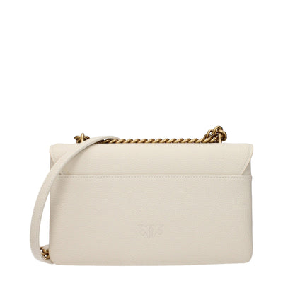 PINKO Beige Leather Crossbody Bag