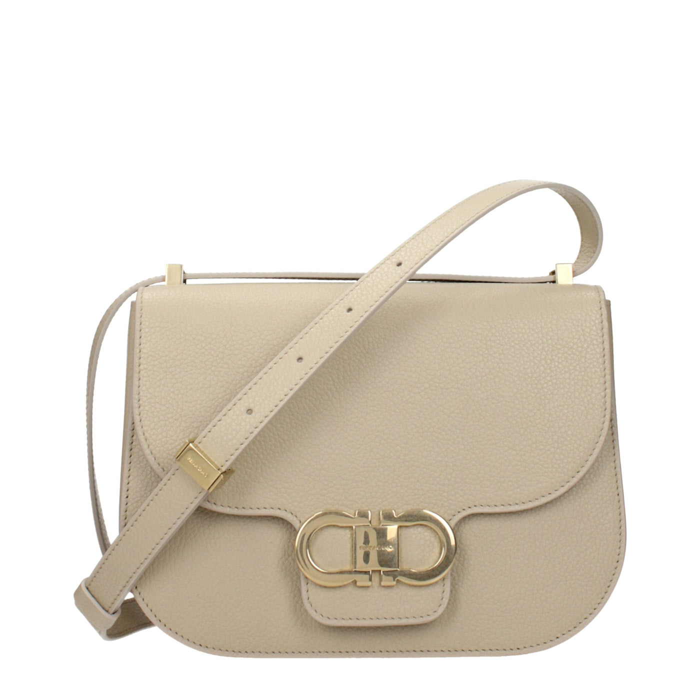 Salvatore Ferragamo Gray Leather Crossbody Bag
